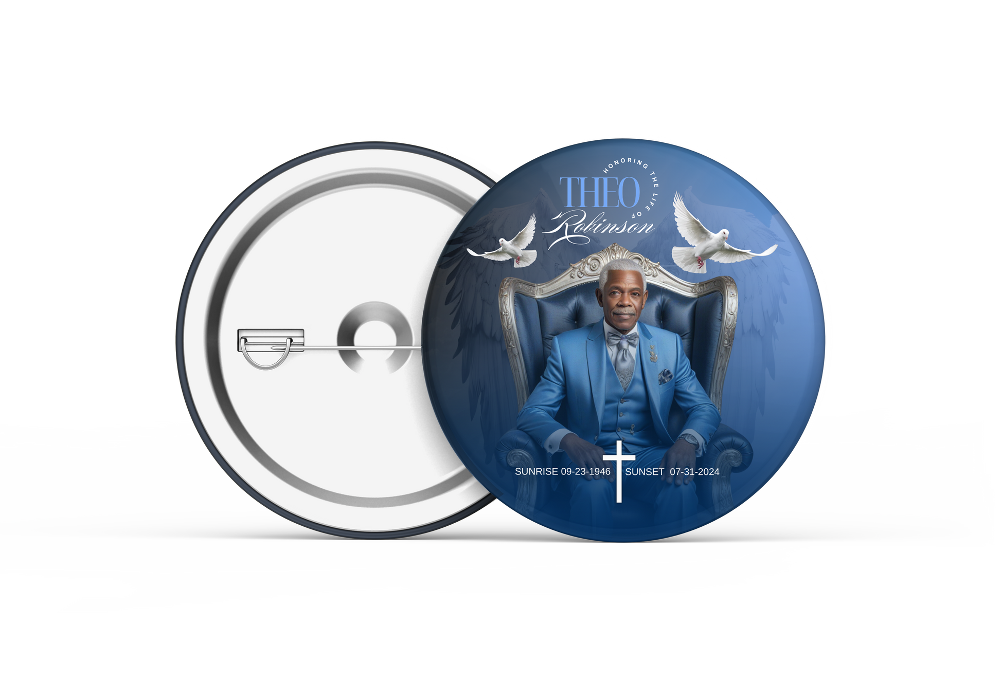 3" Memorial Button – Wearable Tribute - Serenity Impressions