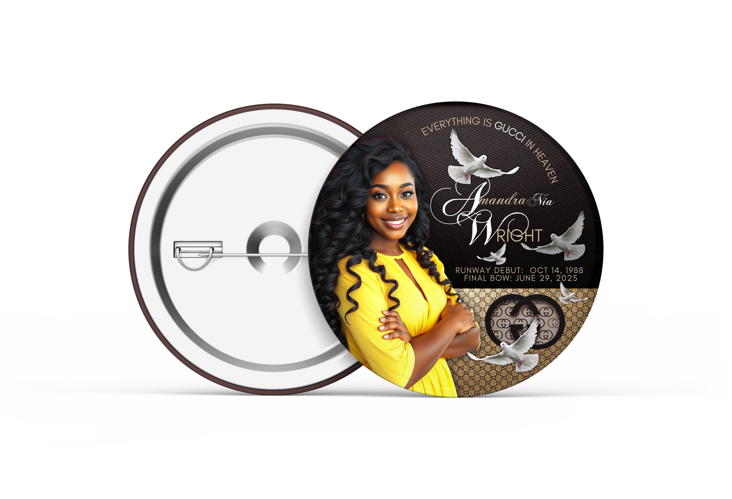 3"Keepsake Tribute Buttons