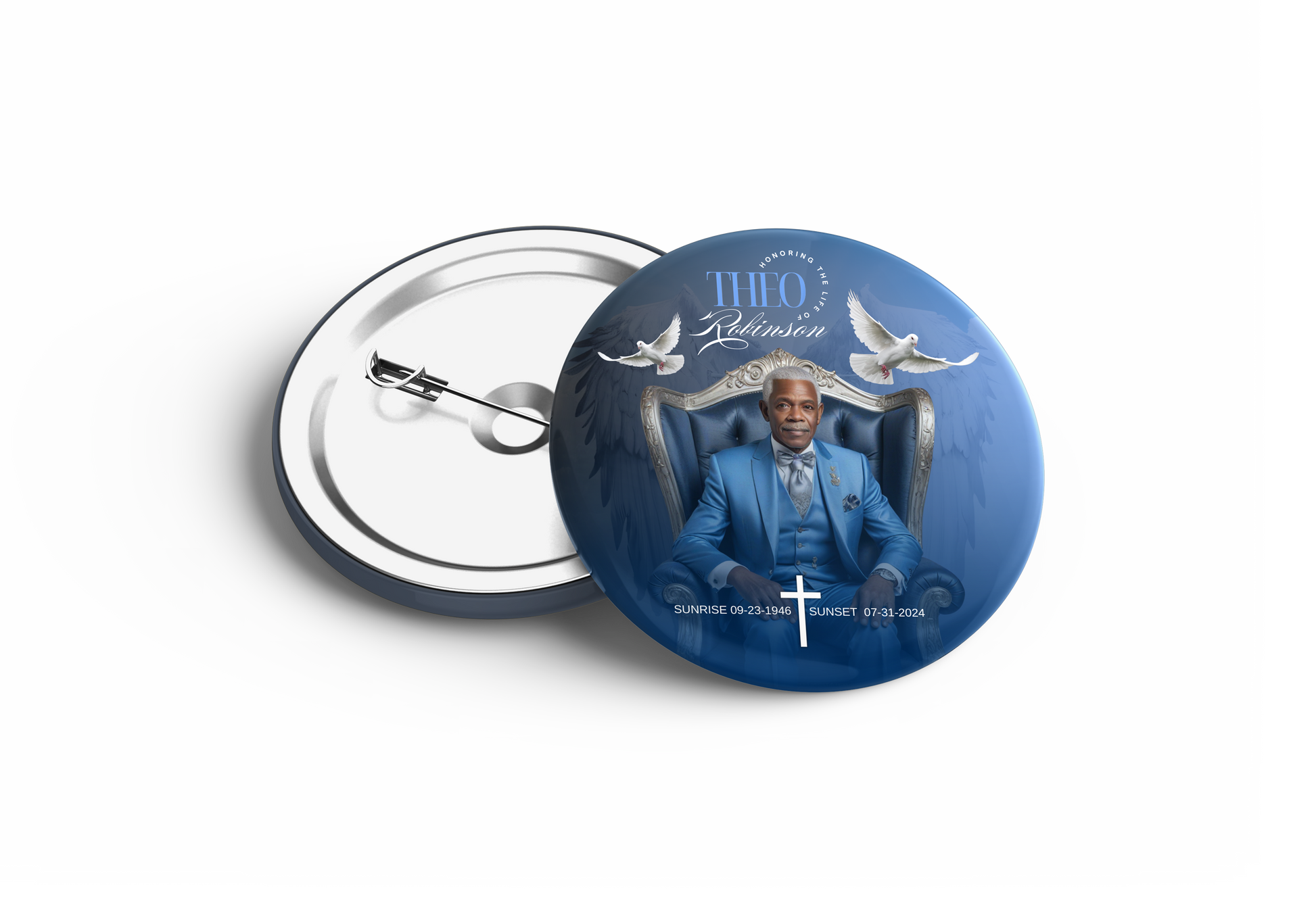 3" Memorial Button – Wearable Tribute - Serenity Impressions