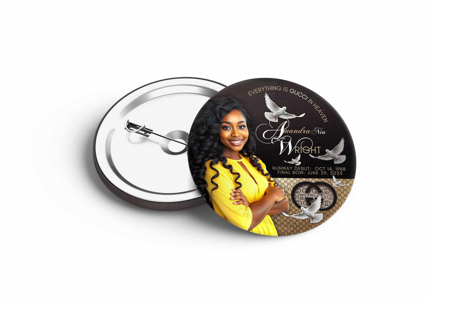 3"Keepsake Tribute Buttons