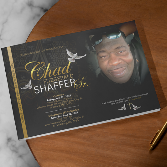 Horizontal Obituary Booklet (Design & Print)
