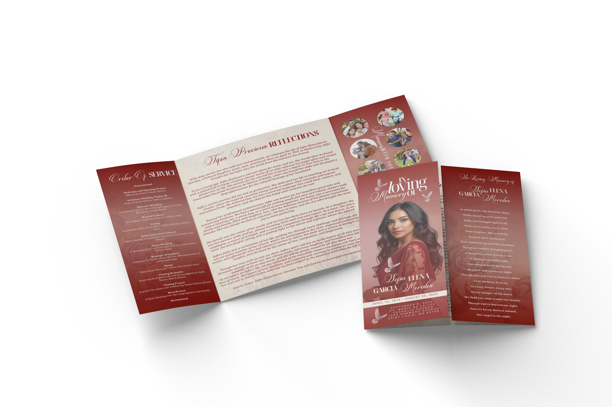 Custom Obituary Design Service (Design ONLY)- YOU PRINT! - Serenity Impressions