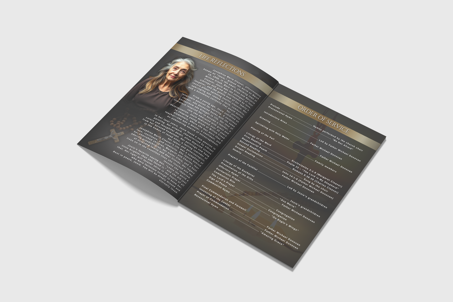 4 Page Obituary Design - Serenity Impressions