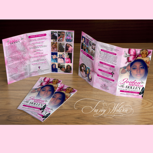 Tribute Trifold Obituary  (Design & Print)