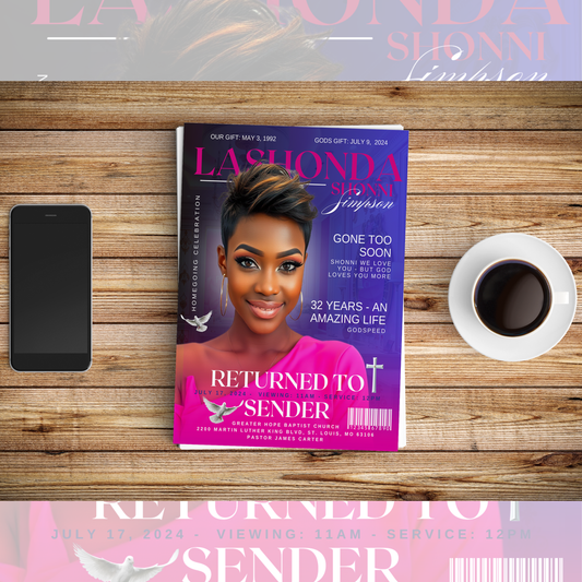 Custom Obituary Cover Design