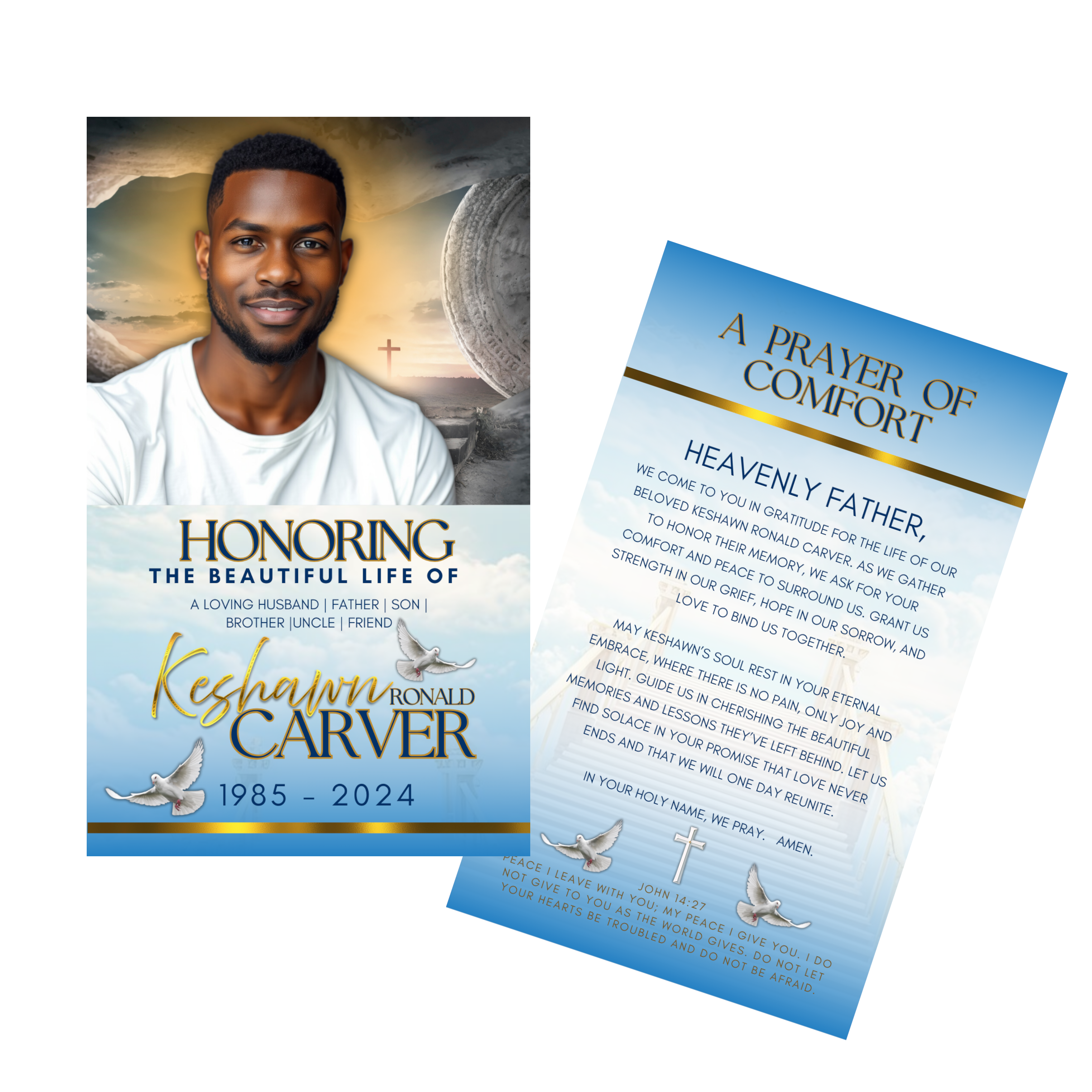 Funeral Prayer Cards - Serenity Impressions
